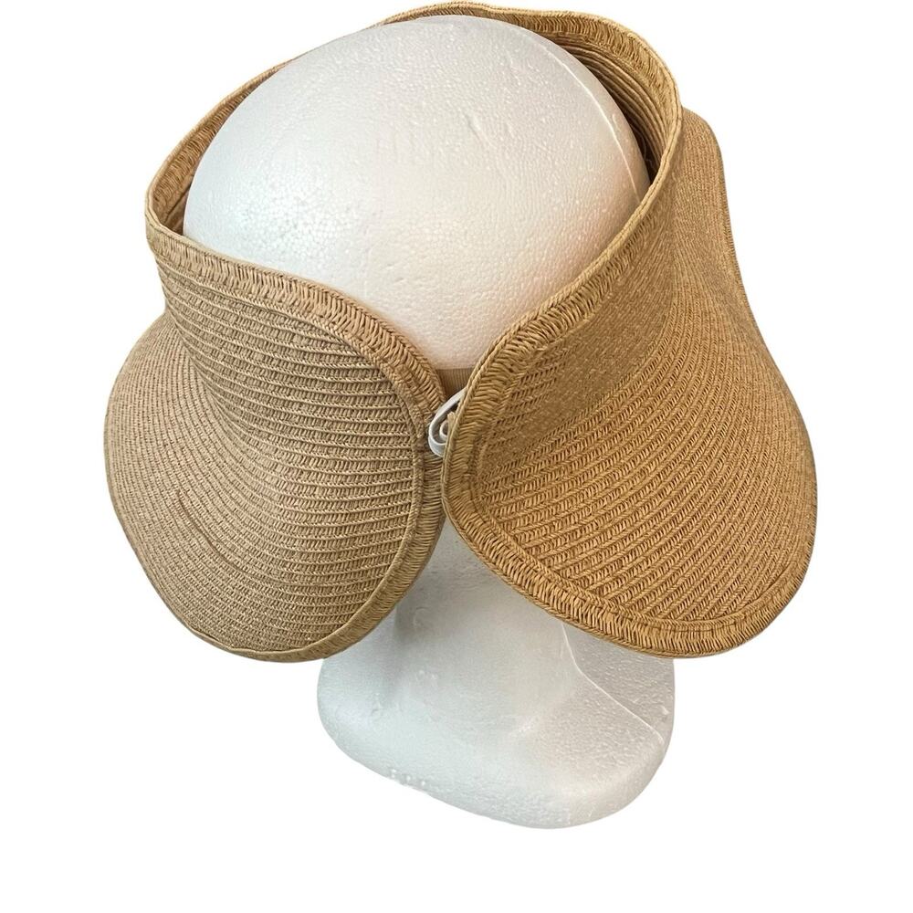 San Diego Hat Co. Paper Straw Sun Visor Hat One Size Wide Brim Adjustable - Picture 6 of 10